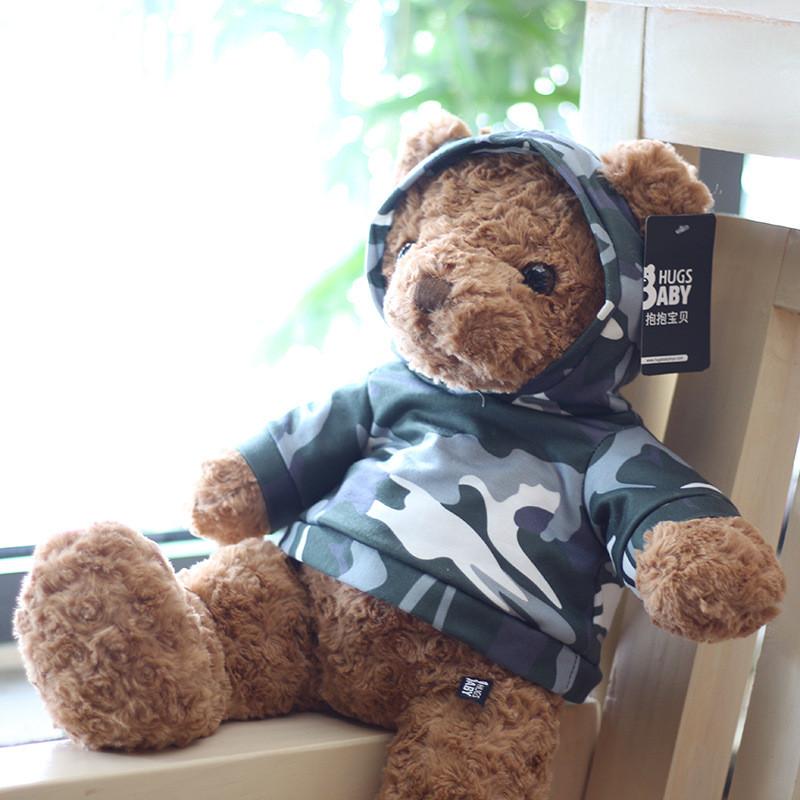 Bear In Teddy A Hoodie Plush Toy Cartoon Stuffed Doll Decoration Gifts Kids