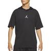 Jordan Pure Color Logo Hooded Pullover Short Sleeve T-Shirt Men Tops Black DA9872-010