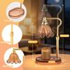 Adjustable Height Candle Warmer Lamp - 4-Level Dimming, Timer Function, Stylish Design, Brown (Multiple Colors Available)