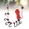 Portable Travel Clothesline   16.4ft Length Clothes Drying Rope Windproof 5m Clothesline with Hooks for Outdoor Camping