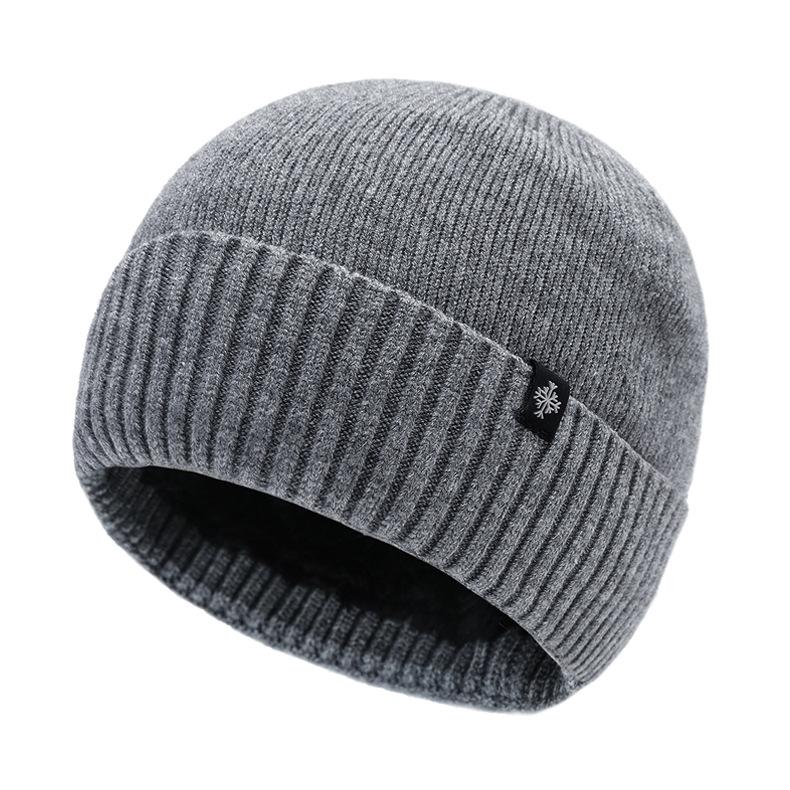 Warm Thickened Ear-Warming Hat for Men and Women Autumn and Winter Woolly Hat Warm Fleece-Lined Ski Beanie