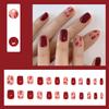 2025 Newest 24Pcs/Set Nail Art French Fake Nails Set With Glue Abs Plastic - Simple Short Nail Stickers