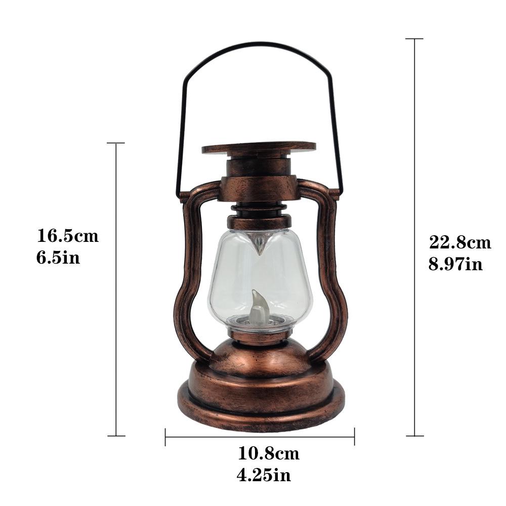 Solar Rechargeable Retro Kerosene Lantern - Outdoor Camping, Emergency, Tent & Night Light