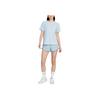 Nike Sportswear Chill Waffle Comfortable Fashionable Fitted Versatile Short Sleeve Drop Shoulder T-Shirt Women T-Shirts Purple Blue HJ3839-423