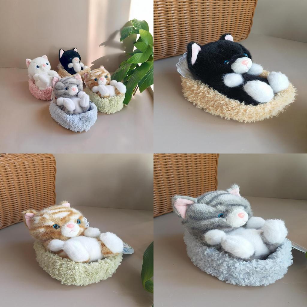 Cat Plush Toy With Pp Cotton Filling For Baby Gift And Car Seat Decor