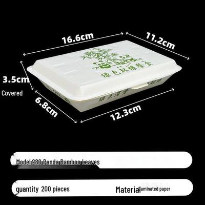 JingJingRS Panda Pattern Disposable Takeaway Boxes