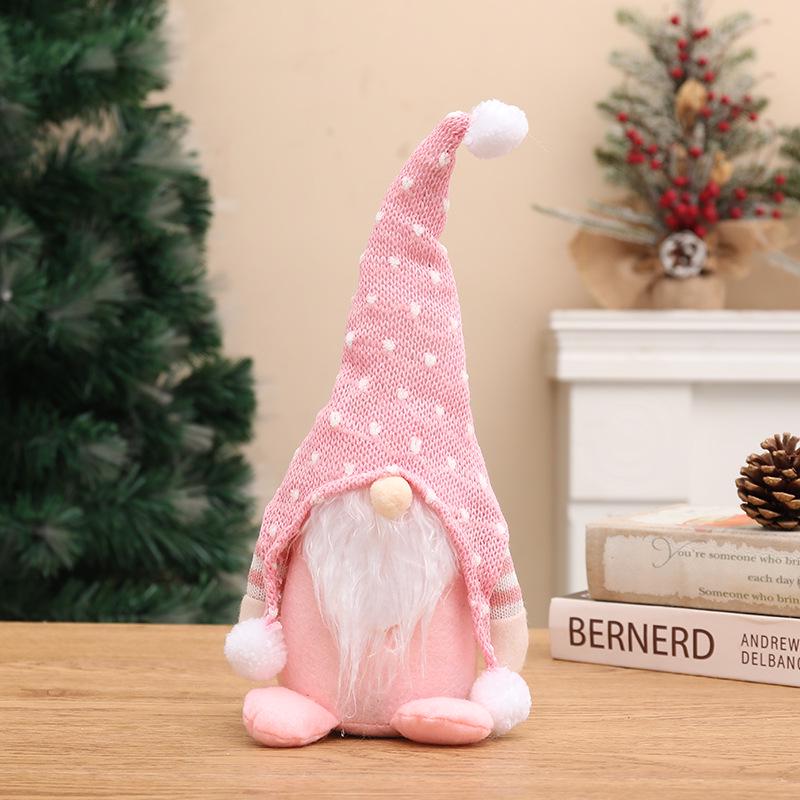 Faceless Rudolph Doll Nordic Christmas Decoration Ornaments розовый