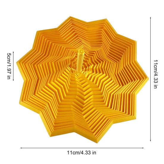 Yousheng 3D Printed Fractal Fidget Star Stress Anxiety Relief Expanded Star Sensory Toy with Handle Whirling Spiral Expandable Star Decompression Toy