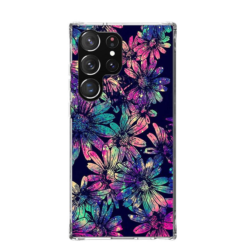 Mandala Sunflower Mandala Case Phone Cover for Samsung Galaxy S24 S25 Ultra S23 Plus S22 + S21 S20 FE S10 S25 Edge Trend Fundas