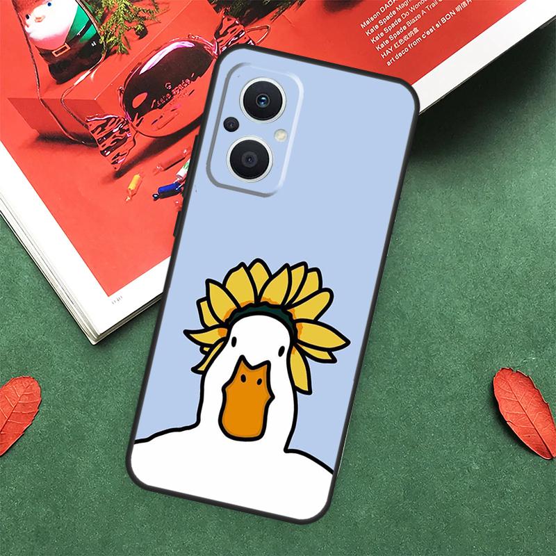 Cartoon Cute Animal Duck Case For OPPO Reno 14 13 12 11 10 Pro 14F 13F 12F 11F 8 7 Lite OPPO Find X9 X8 X6 Pro Cover