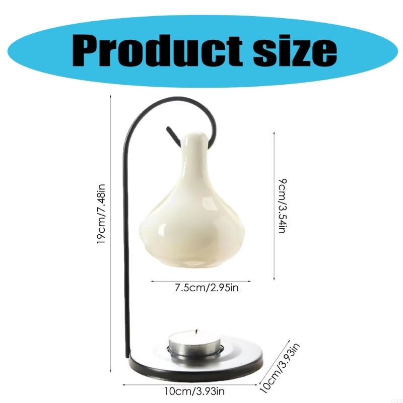 62KD Hanging Ceramics Tear Drop Essential Oil Burners Warmer Tealight Holder