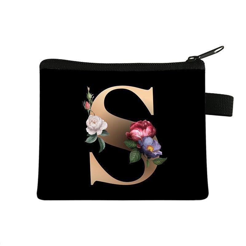 Letter Printed Children'S Change Bag Student Polyester Card Bag Simple Coin Storage Bag Portable Card Bag