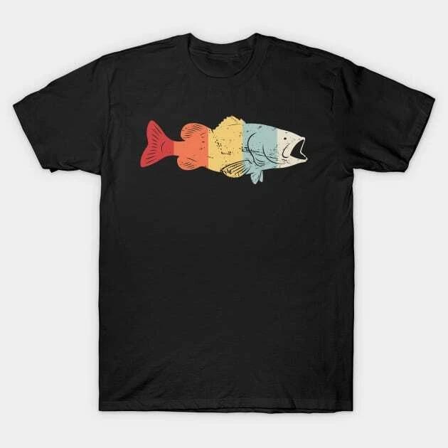 Retro Vintage Bass Fish Made in Australia T-Shirt L