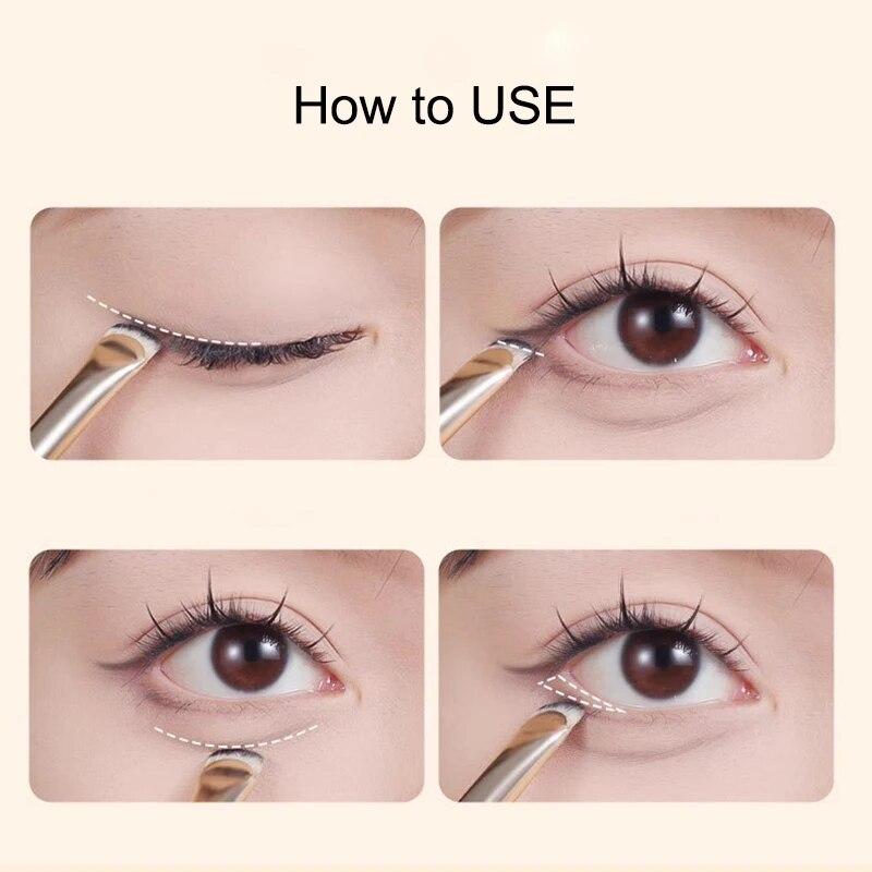 Круглая угловая кисть для гелевой подводки для глаз — фото 9