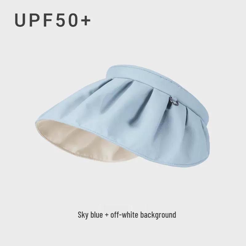 Women's Open-Top Sun Hat with UV Protection, Large Brim for Outdoor Cycling and Sunshade