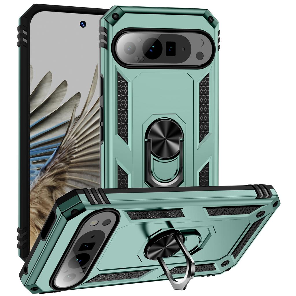 For Google Pixel 9 Pro XL Case Shockproof Kickstand PC+TPU Phone Cover