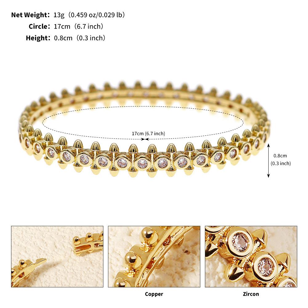 Luxury Hollow Rhinestone Open Cuff Bracelet For Women Elegant Versatile Metal Fashion Jewelry High End Accessory
