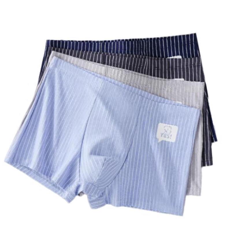 Yiershuang Men's 7A Antibacterial 50S Boxer Briefs 4-Pack