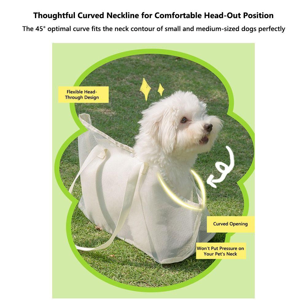 Breathable Mesh Pet Carrier Bag Portable Dog Travel Bag Foldable Pet Tote  for Dogs and Cats