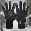 Motorcycle Gloves Winter Thermal Fleece Lined Winterhermal Skin-Friendly Cycling Waterproof Antislip Touch Screen Warm Ski Glove