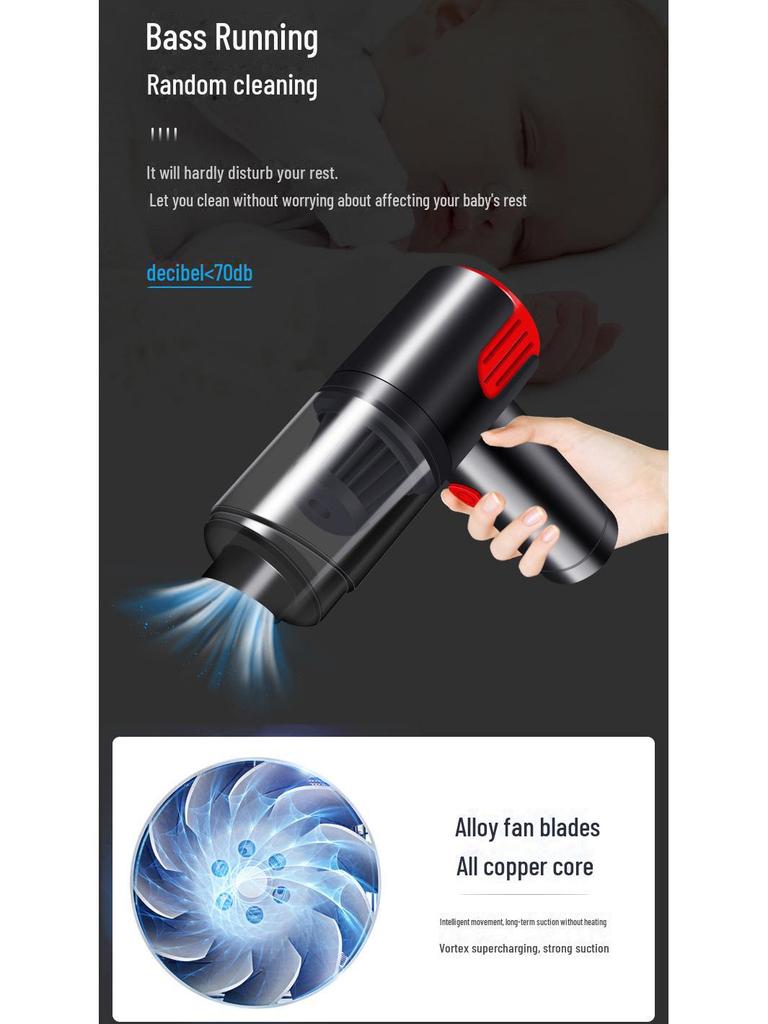 Wireless High-Power Portable Car Vacuum Cleaner with Strong Suction
