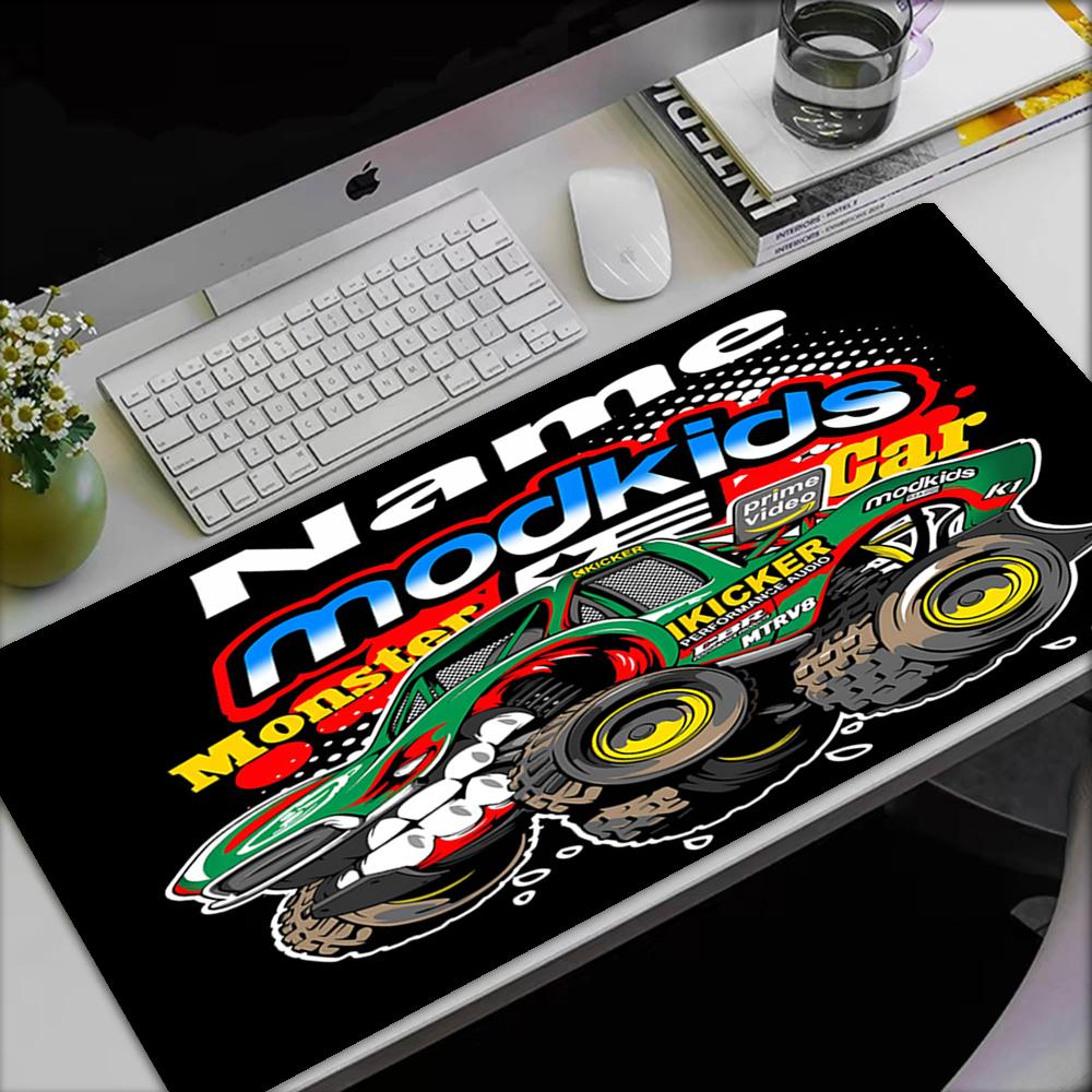 Custom Name Truck Theme Mouse Pad, Non Slip Rubber Base, Multifunctional Office & Home Decor, Perfect for Workspace Personalization.