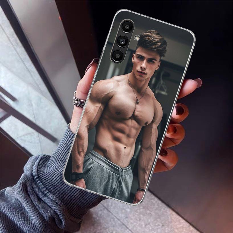 Sexy Muscle Man Gay Fitness Phone Case For Samsung Galaxy A17 A16 A15 A14 A13 A57 A56 A55 A54 A53 A37 A36 A35 A34 A33 A26 A25 A2