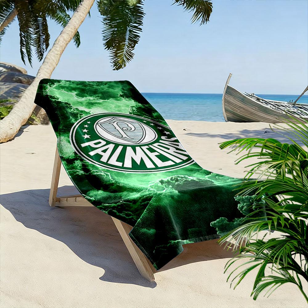Green Palmeiras Logo Beach Towel Beach Towel Quick-drying for Travel Outdoor Sports Jogging Beach and Swimming