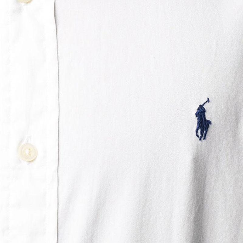 Polo Ralph Lauren Logo Embroidered Single-Breasted Long Sleeve Shirt Men Shirts White 710795235-008
