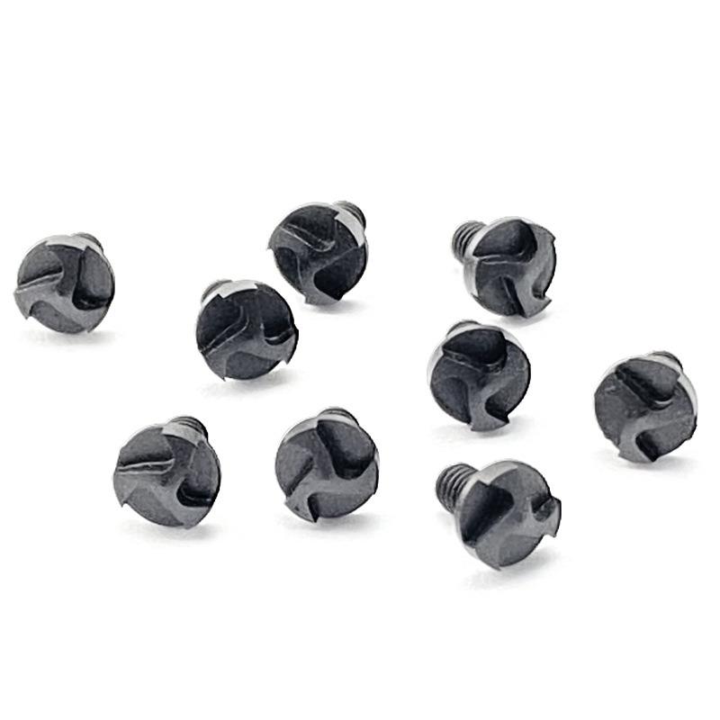 

Винты с головкой-ветрянкой M2.5 на заказ для аксессуаров для модификации складного ножа DIY, винты для рукояти ножа из нержавеющей стали - 4 штуки 4PCS чёрный