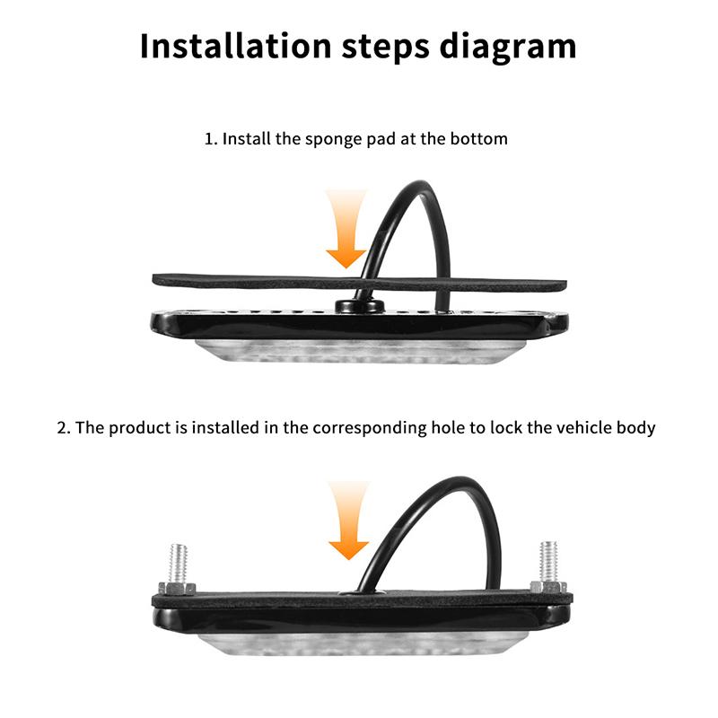 4Led Car Warning Light Grill Breakdown Light Car Truck Trailer Beacon Lamp Led Amber Side Light For Cars 12V - 24V