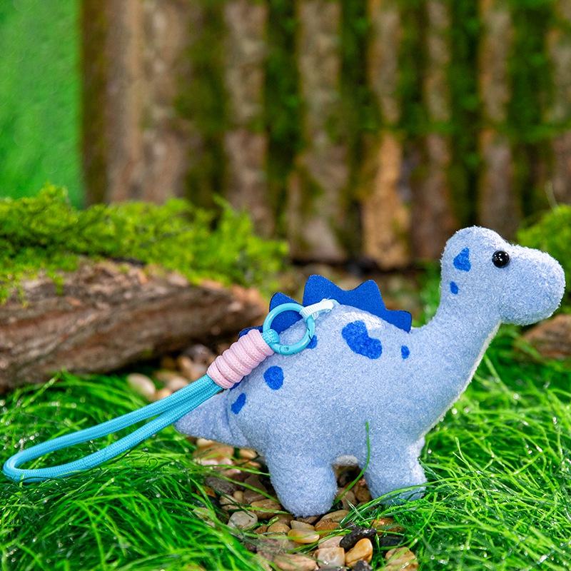 Cute Mini Dinosaur Plush Toy Keychain Soft Stuffed Dino Doll Triceratops T-Rex Adorable Bag Pendant Dinosaur Lovers Gift