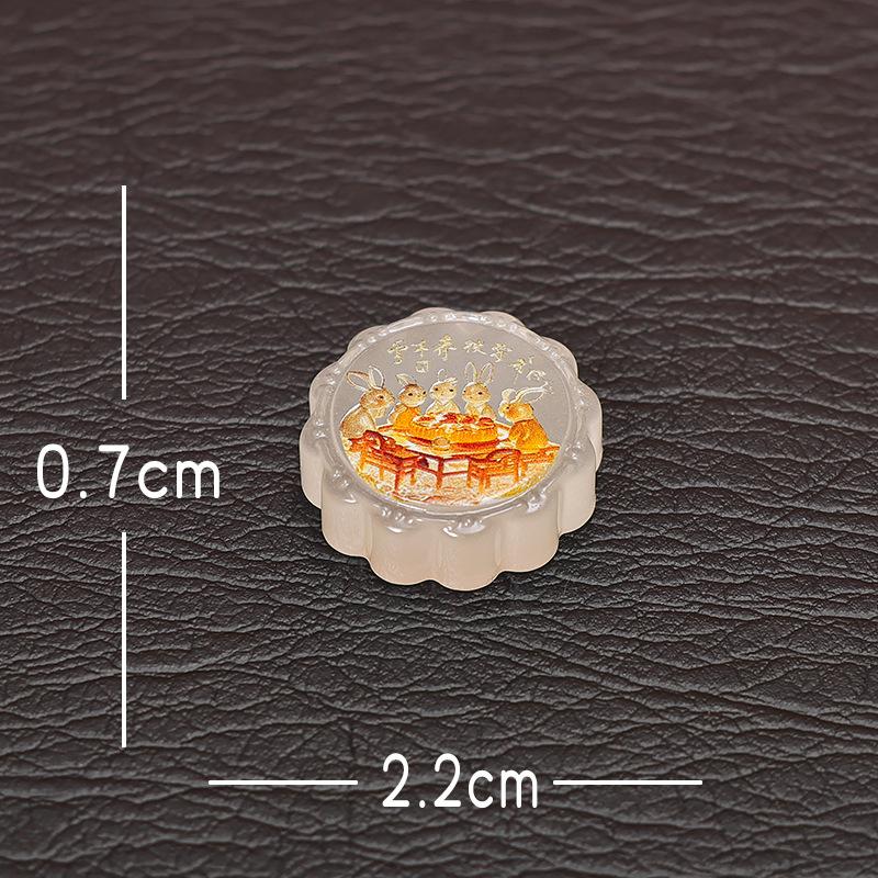 

Праздник середины осени Микроландшафт Симуляция Креативные Лунные пряники, Чанъэ Кролик Дом Машина Смола Ремесло Декоративные Украшения Mooncake 3 small
