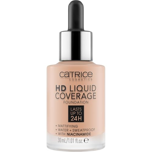 HD LIQUID COVERAGE FOUNDATION lasts up to 24h #020-rose beige 30 ml