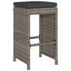 VidaXL Tabourets de bar de jardin et coussins lot de 6 résine tressée, tabouret, tabouret de bar extérieur, chaise de bar, 368693