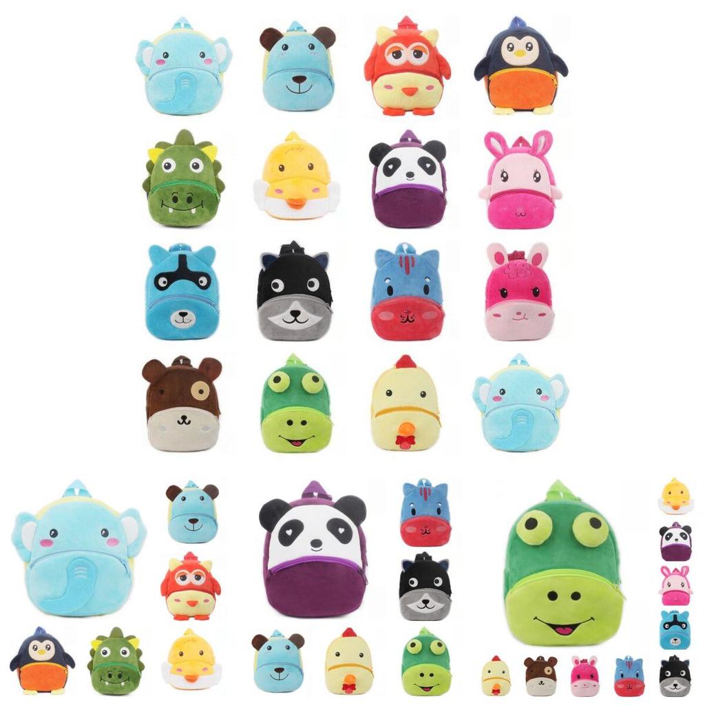 Adorable 3d Cartoon Animal Backpack For Toddlers With Soft Plush Material