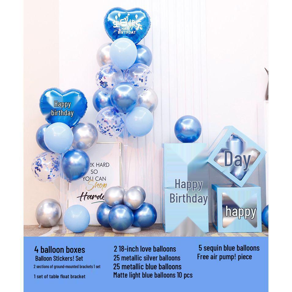 Luminous Happy Birthday Balloons for Adult & Baby Parties - Boys & Girls First Birthday Decoration