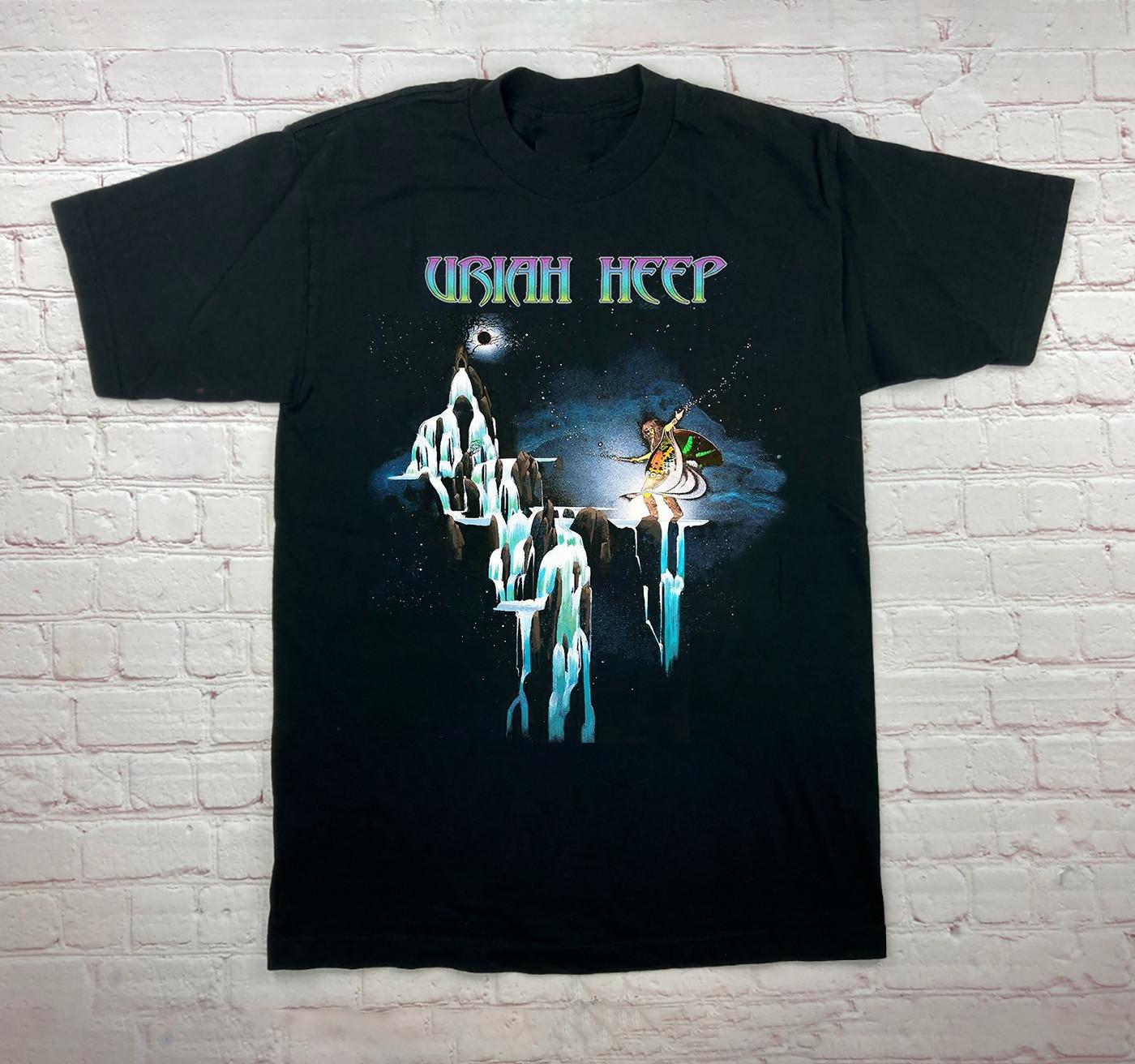 Uriah Heep Band Demons And Wizards Short Tee Men Women Cotton Shirts M
