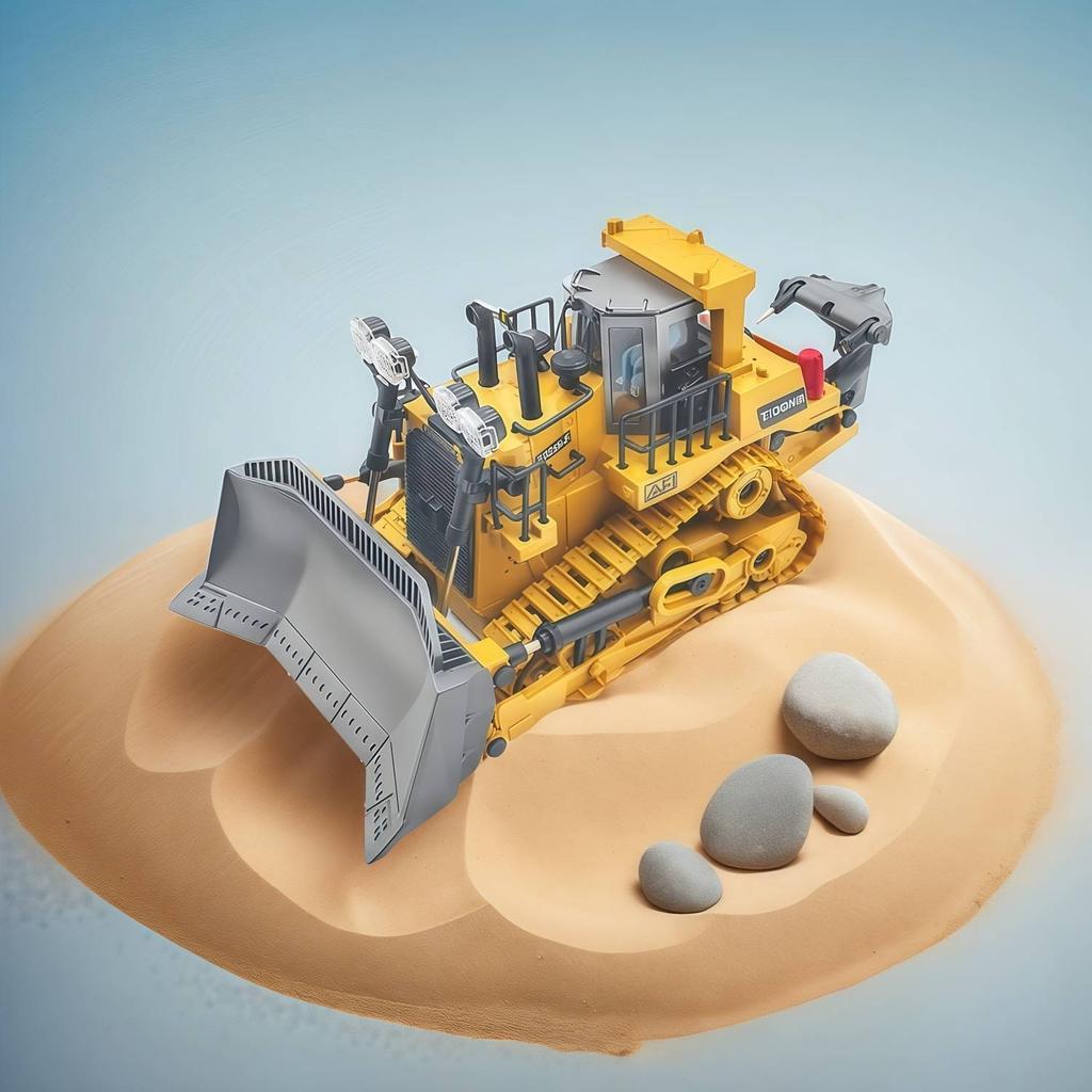 Kids Remote Control Car Toys Excavator Dump Truck Bulldozer With Lights Electric RC Vehicle Gift for Boys and Girls Outdoor Play