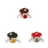Mushroom Shape Kids Crossbody Bag With Handwoven Wool For Everyday Use