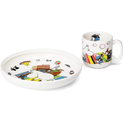 [Officially Imported] Arabia Moomin by ARABIA Children's Dinnerware Set (Mug & Plate) Moomin (Boxed) 1023462
