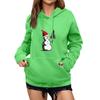 Women's Winter Christmas Printed Pullover Hooded Sweatshirt Fleece Long Sleeve Sweatshirt