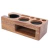 Coffee Tamping Station Wooden Anti Slip Coffee Portafilter Holder Tamper Stand for 51 to 58mm Portafilter Home Kitchen