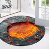 Hand Washable Floor Machine Bedroom Rug Realistic 3D Hole Mat Round Optical Illusion Non-Slip Area