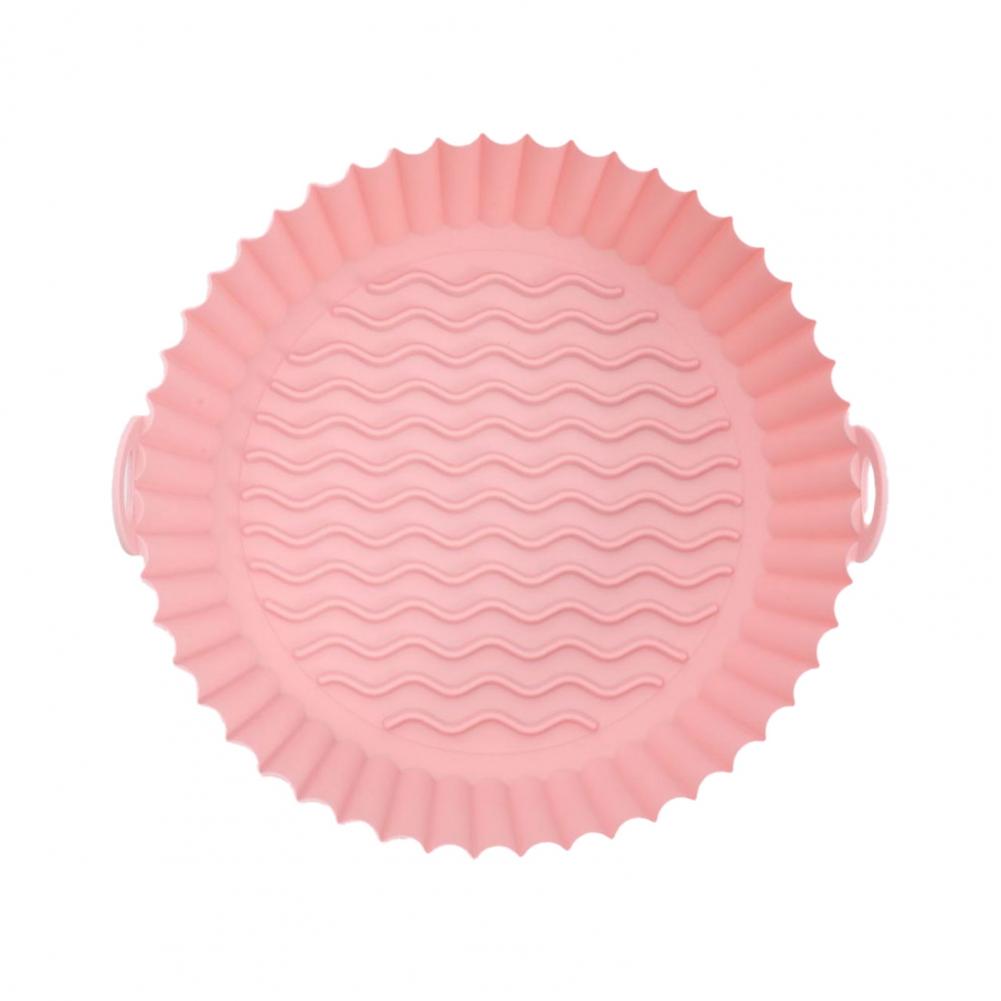Silicone Air Fryer Liner With Handles Foldable Mats For Baking Frying Steaming Food-Grade Non-Stick Heat-Resistant Baking Tray
