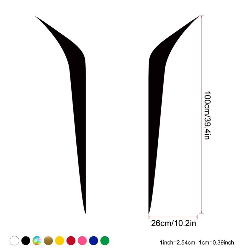 2pcs Car Stickers Striped Engine Hood Body Vinyl Decals Hood Cover Stickers New Professional Universal Styling Auto Decoration