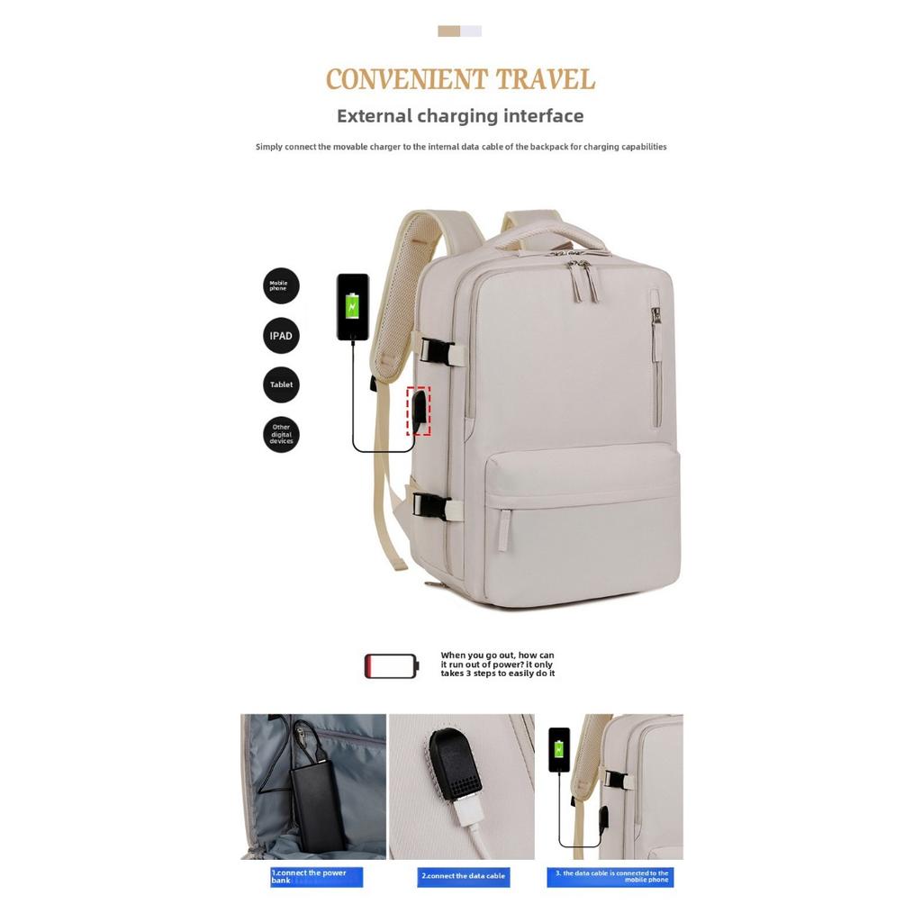 Batoh s velkou kapacitou s nezávislou přihrádkou na boty a oddělením suchého od mokrého Batoh pro cestování na krátké vzdálenosti, Studentský batoh na počítač