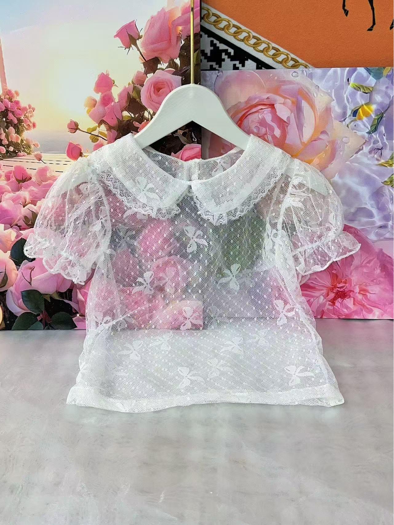 

Кружевной топ-бюстье для девочек в стиле Лолита с вырезами - Новый супермягкий тонкий однотонный топ Size 140 (Height 125-130 cm)