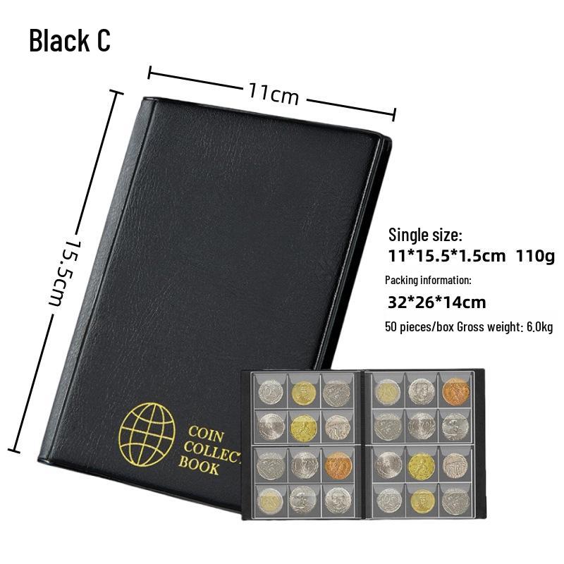 240 Cep Alanlı Büyük Antika Madeni Para Saklama Albümü - Hatıra Madeni Para Koleksiyoncusu Ciltli Dosyası