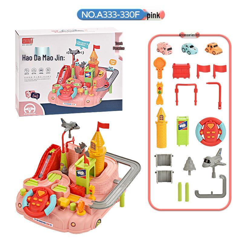 Kids' Adventure Track: Interactive Sliding Car Toy for Ages 1-3